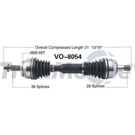 Surtrack Axle Cv Axle Shaft, Vo-8054 VO-8054